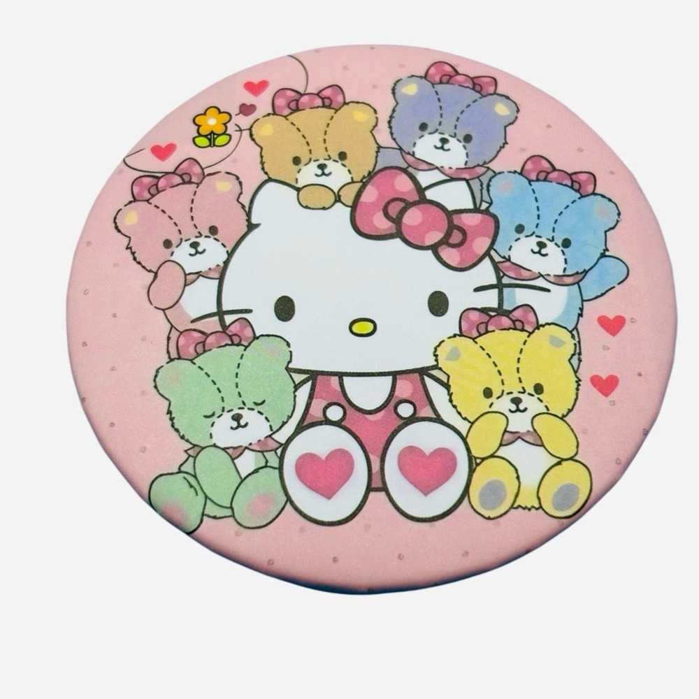 Sanrio Hello Kitty and Friends Pink Folding Compact Pocket Mirror Dual Sided‎